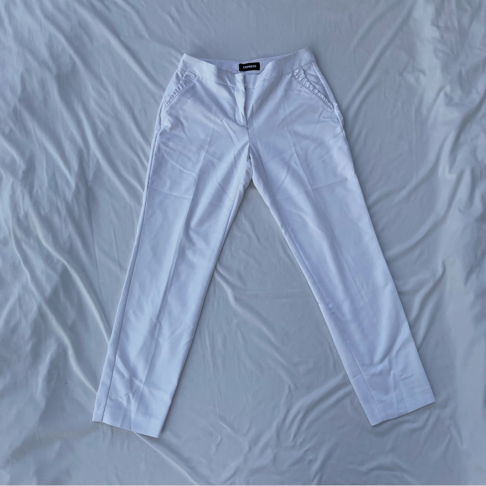 Express womens white dress pants
